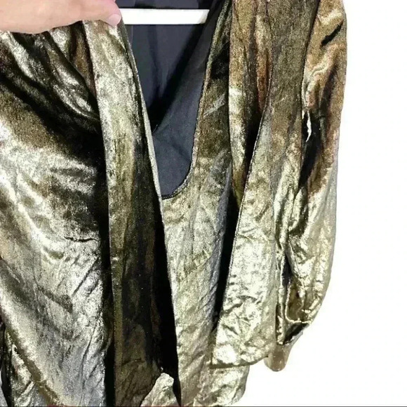 NEW Frame Metallic Gold Neck Tie Blouse - Picture 3 of 10